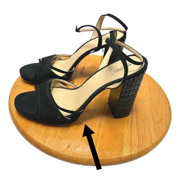 Yoonie Michael Kors Womans Shoes Black Leather Size 11 M 5  in High Heel - Picture 6 of 6